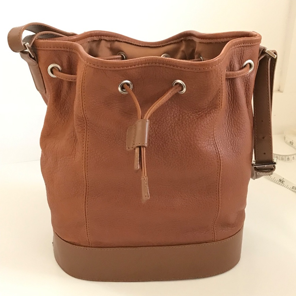 WILSONS Leather Bucket Bag Tan Shoulder Bag - Picture 2 of 16
